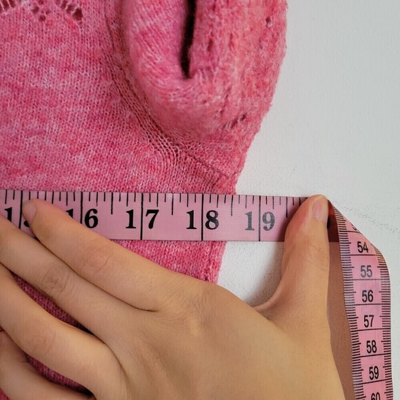 Loft Heather Pink Round Crew Neck Soft Long Sleeve Pullover Sweater Size Small - Picture 7 of 10